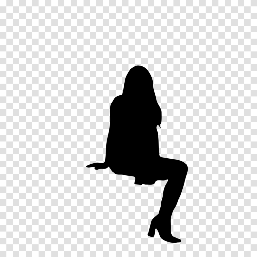 Person Sitting Silhouette Image, Gray, World Of Warcraft Transparent Png