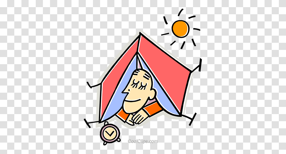Person Sleeping In A Tent Royalty Free Vector Clip Art, Triangle, Sign Transparent Png