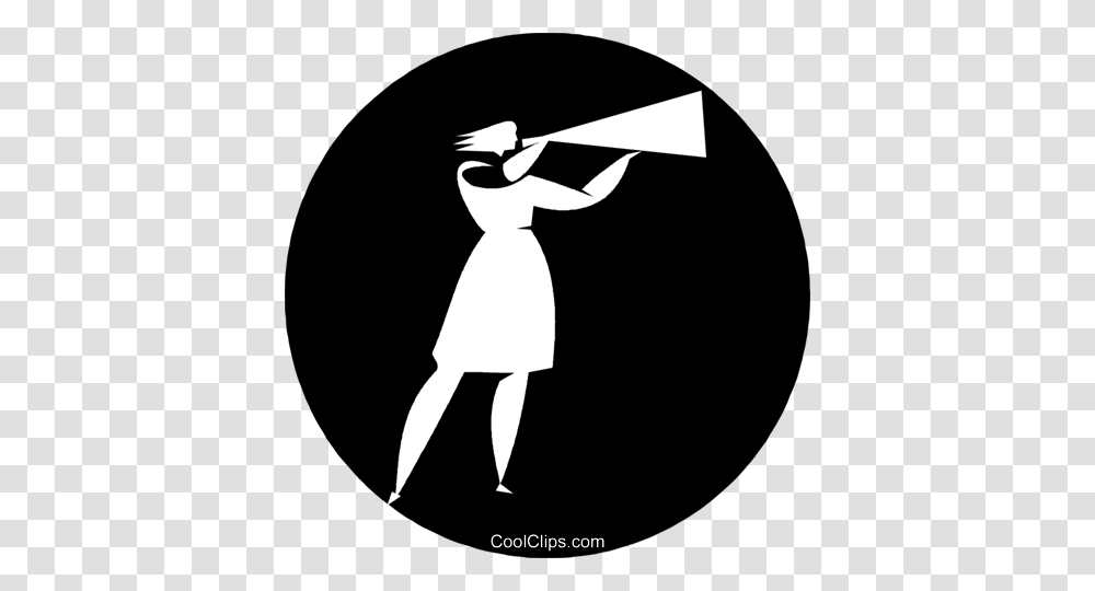 Person Speaking Into A Megaphone Royalty Free Vector Clip Art, Label, Logo Transparent Png