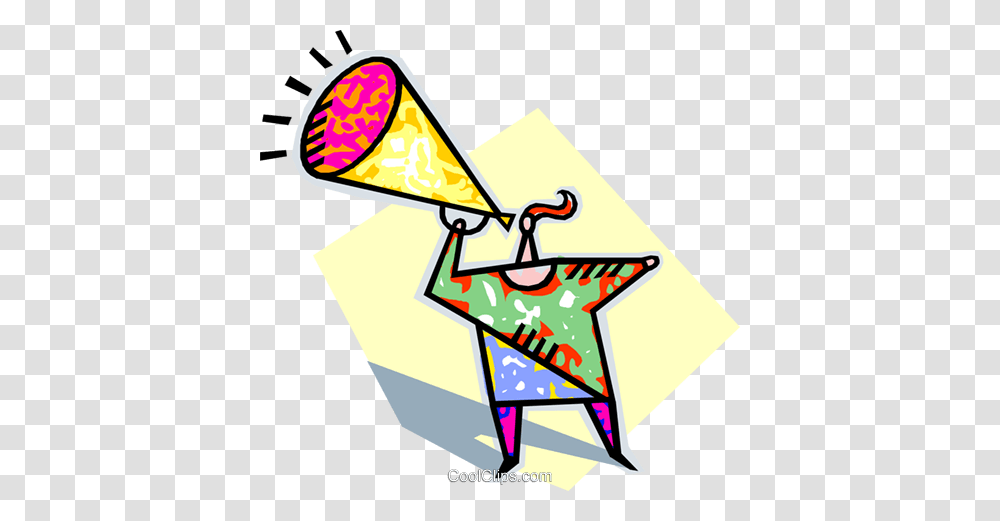 Person Speaking Into Megaphone Royalty Free Vector Clip Art, Light, Star Symbol, Triangle Transparent Png