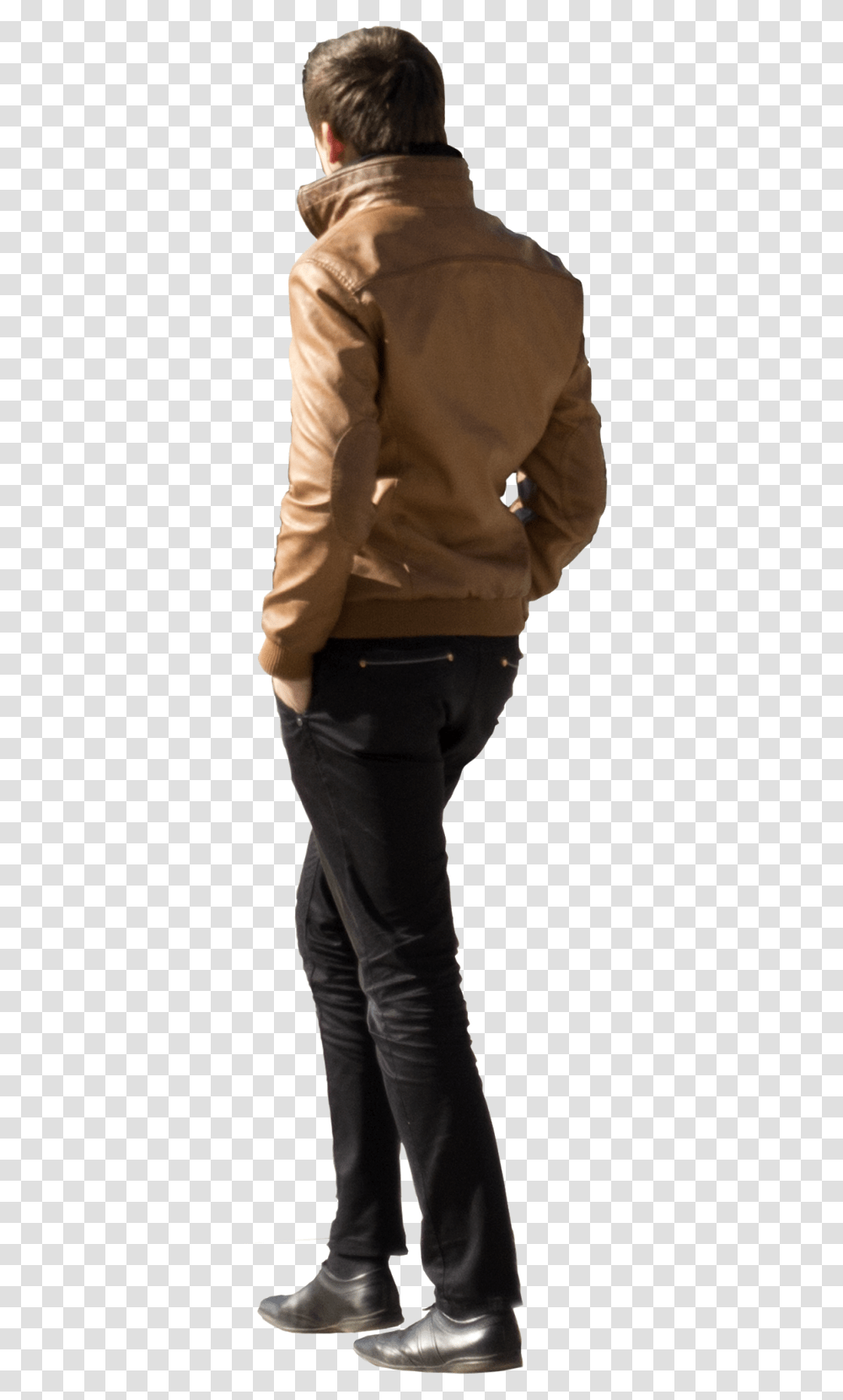 Person Standing Back, Pants, Sleeve, Jeans Transparent Png