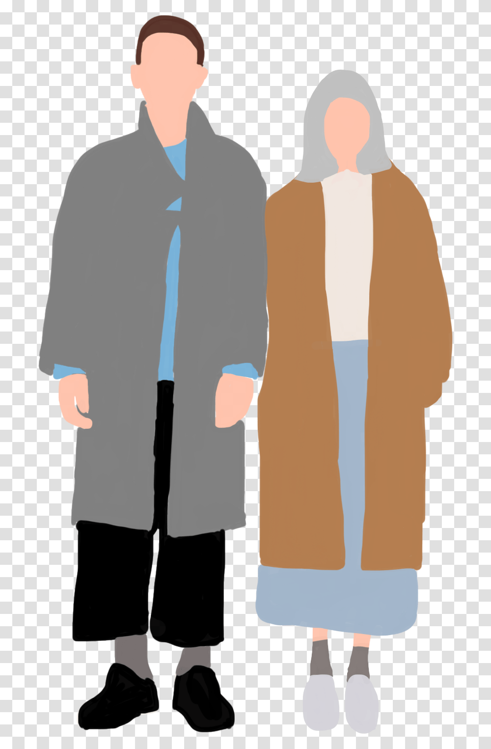 Person Standing Drawing Free Download Post Digital Rendering People, Clothing, Coat, Overcoat, Sleeve Transparent Png