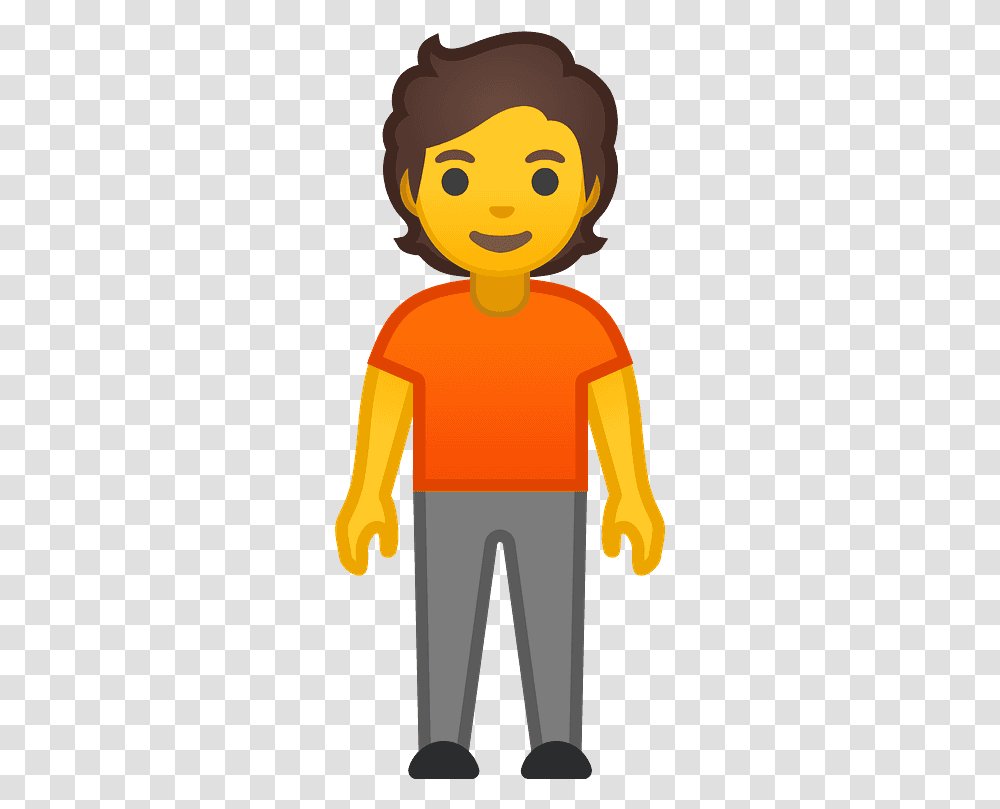 Person Standing Emoji Clipart Dibujo Persona De Pie, Clothing, Apparel, Silhouette Transparent Png