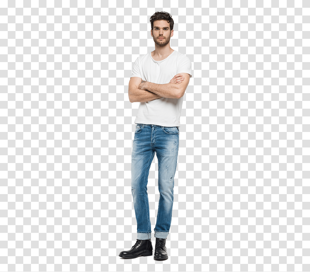 Person Standing Man With Jeans, Pants, Apparel, Human Transparent Png