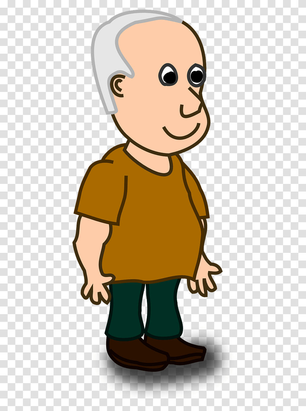 Person Standing Standing Old Man Clipart, Apparel, Sleeve, Face Transparent Png