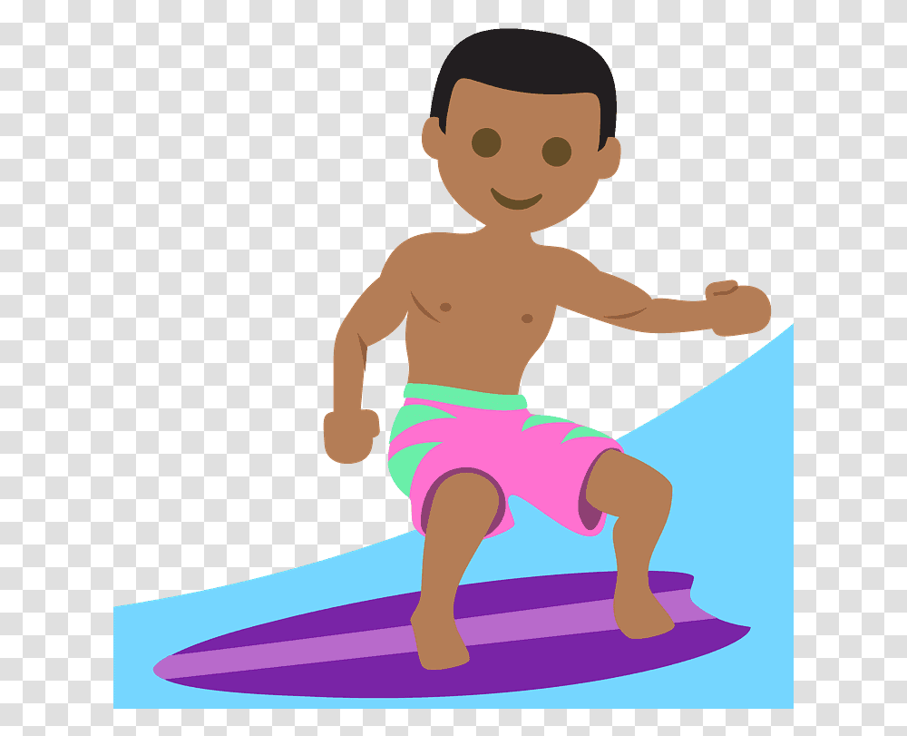 Person Surfing Emoji Clipart, Water, Outdoors, Nature, Sport Transparent Png