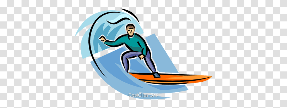 Person Surfing Royalty Free Vector Clip Art Illustration, Boat, Vehicle, Transportation, Rowboat Transparent Png