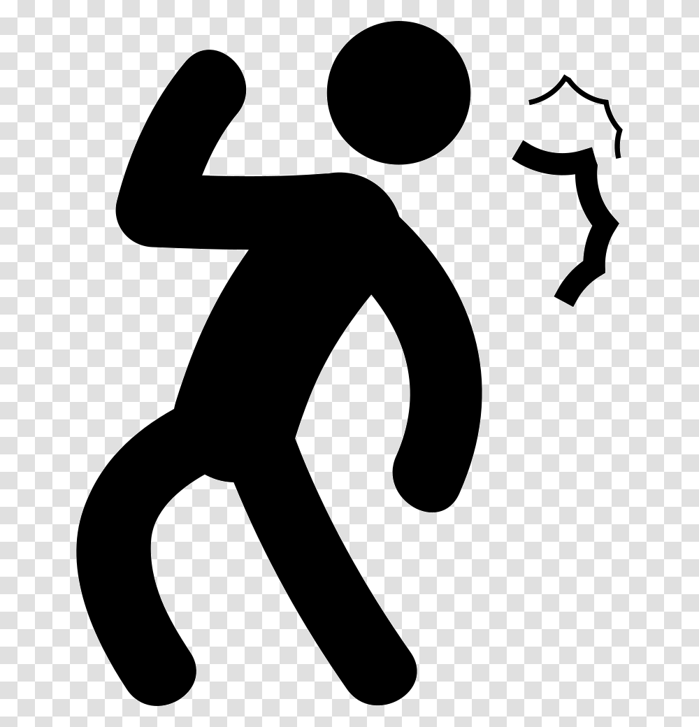 Person Takes A Hit Icon Free Download, Stencil, Hammer, Tool Transparent Png