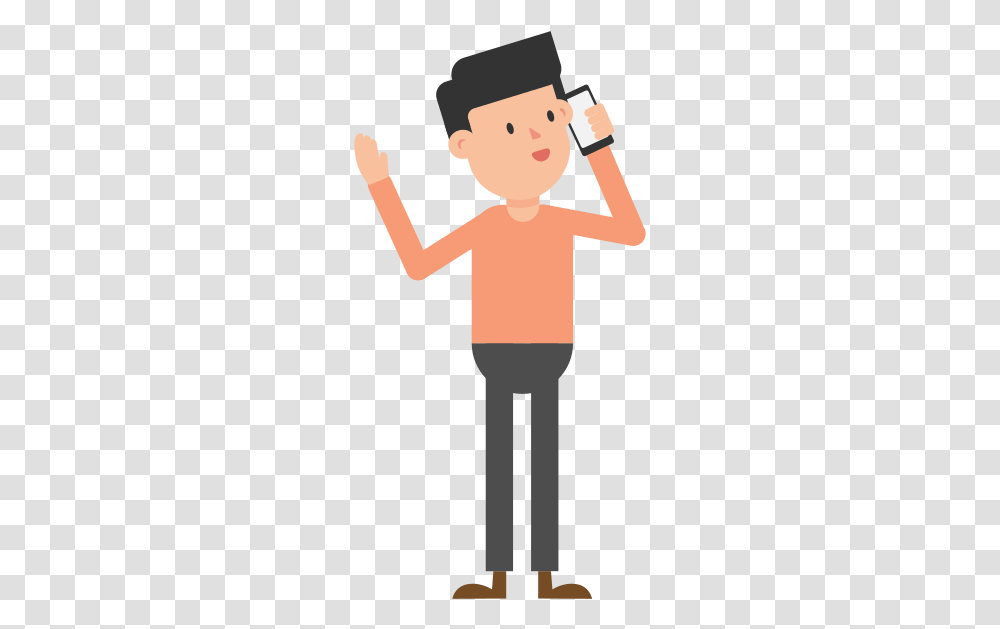 Person Talking On Phone Clipart, Cross, Standing, Face, Light Transparent Png