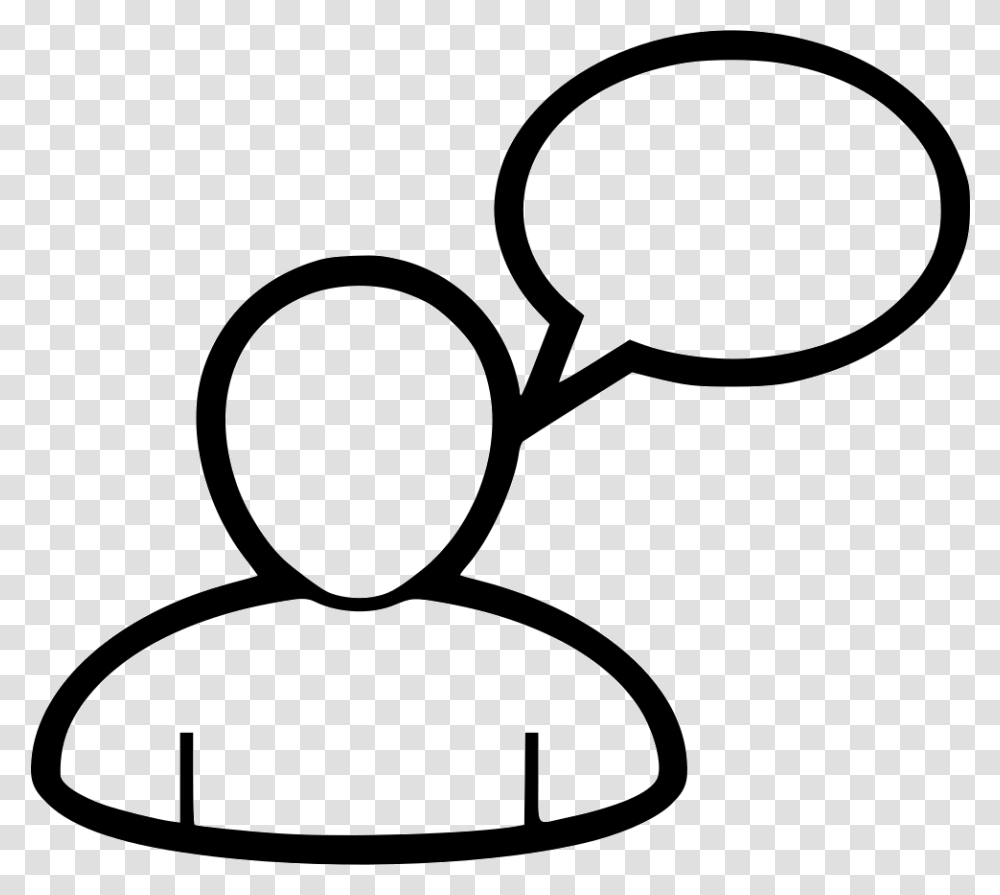 Person Talking Talking Person Icon, Stencil, Silhouette, Life Buoy Transparent Png