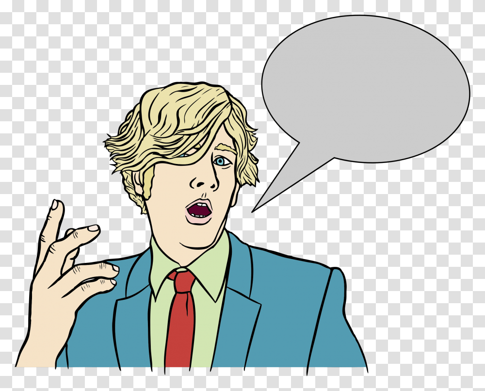Person Talking With Speech Bubble, Human, Tie, Accessories, Accessory Transparent Png