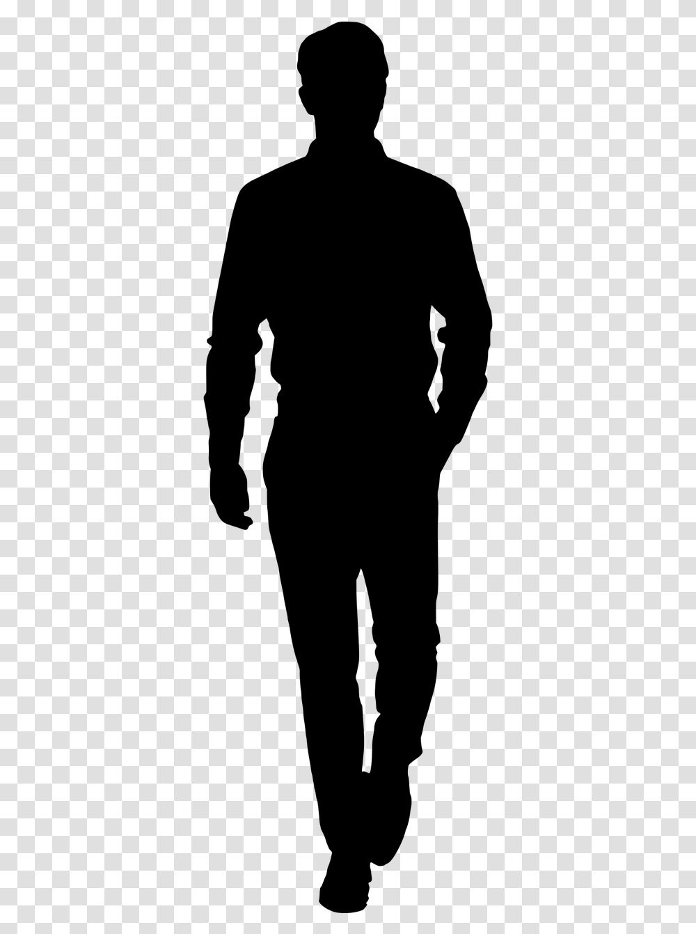 Person Walking Away Silhouette, Gray, World Of Warcraft Transparent Png