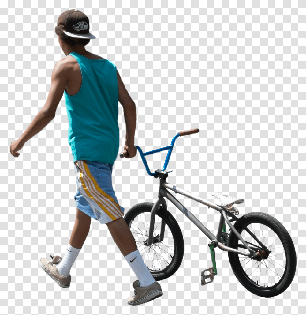 Person Walking Bike, Human, Bmx, Bicycle, Vehicle Transparent Png