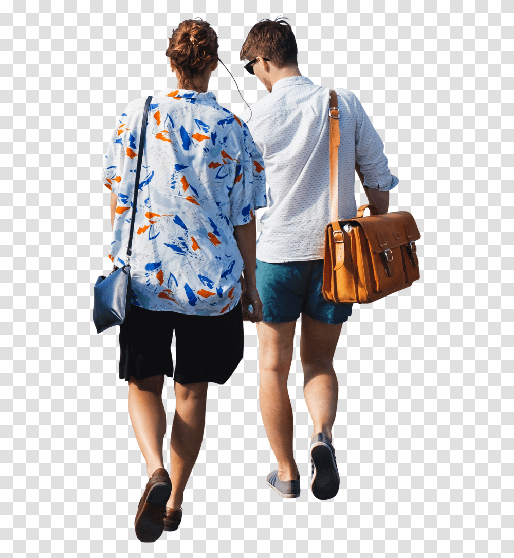 Person Walking Dog Clipart Back People Walking, Shorts, Sleeve, Handbag Transparent Png