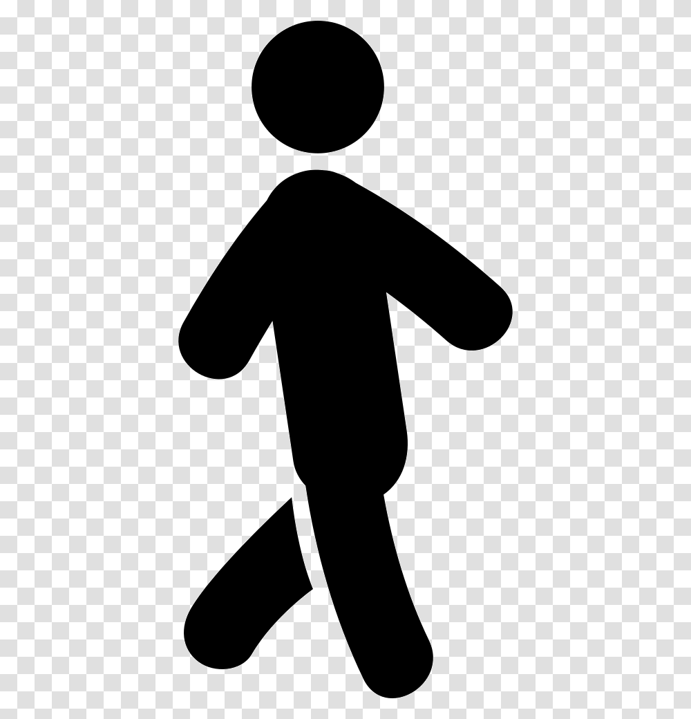 Person Walking Icon Free Download, Silhouette, Sign, Human Transparent Png