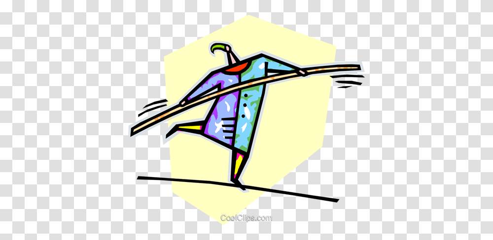 Person Walking On A Tightrope Royalty Free Vector Clip Art, Hanger Transparent Png