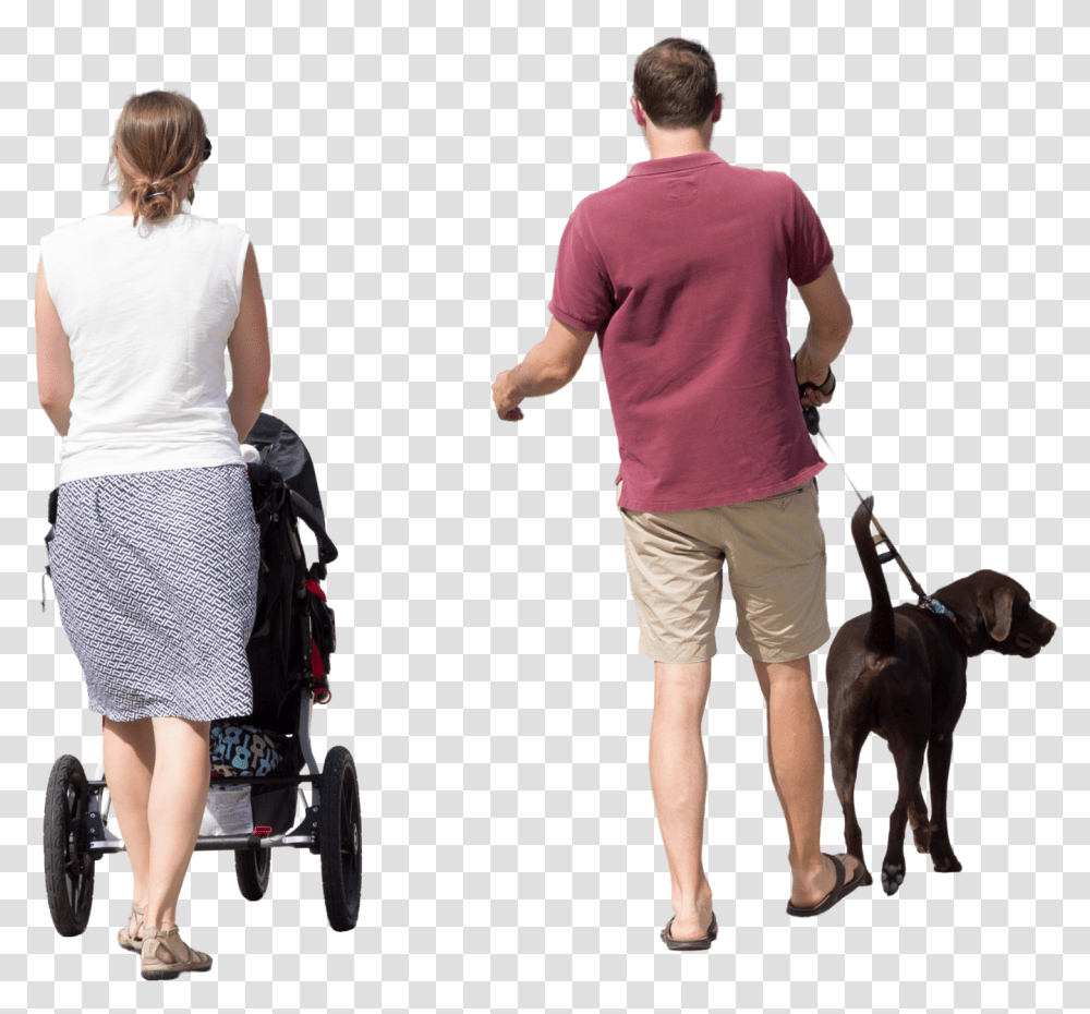 Person Walking People Walking Dog, Shorts, Chair, Furniture Transparent Png