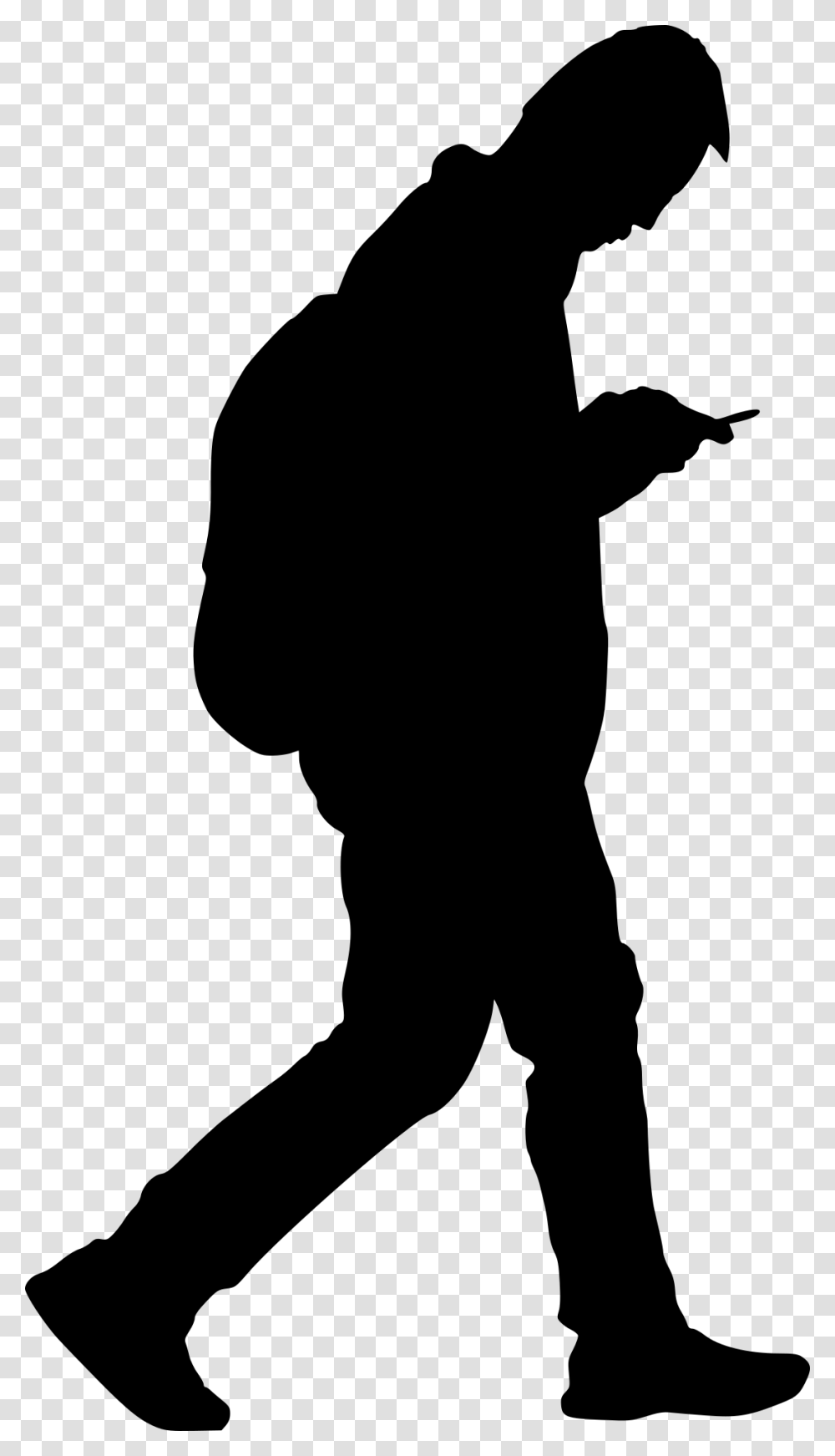 Person Walking Silhouette, Gray, World Of Warcraft Transparent Png