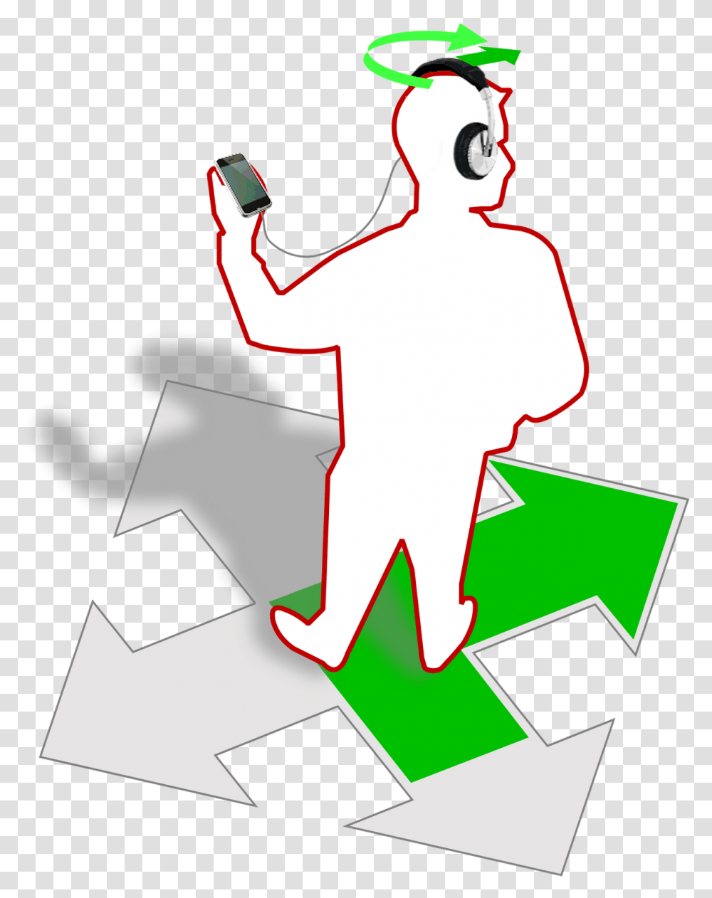 Person Walking Up Stairs, Recycling Symbol, Star Symbol Transparent Png