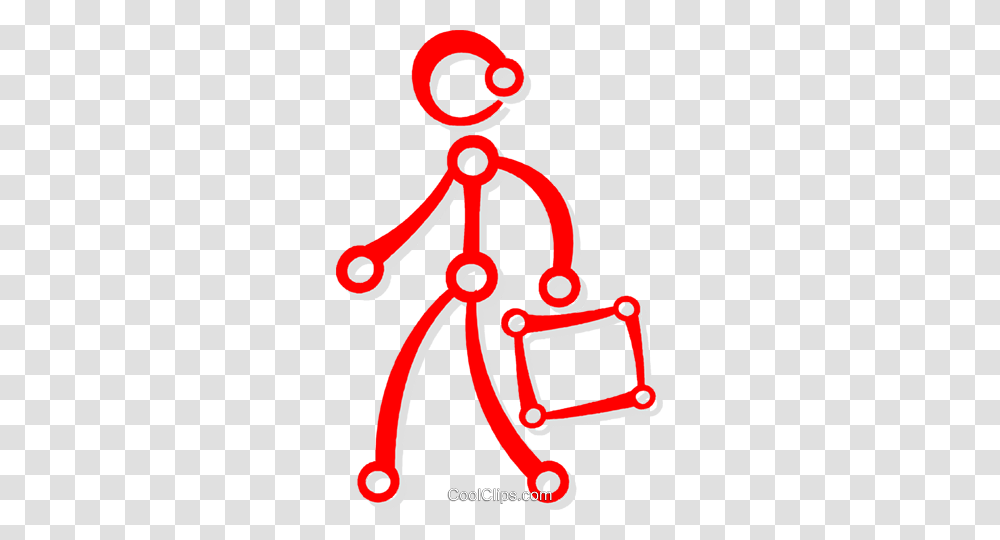 Person Walking With A Briefcase Royalty Free Vector Clip Art, Hook Transparent Png