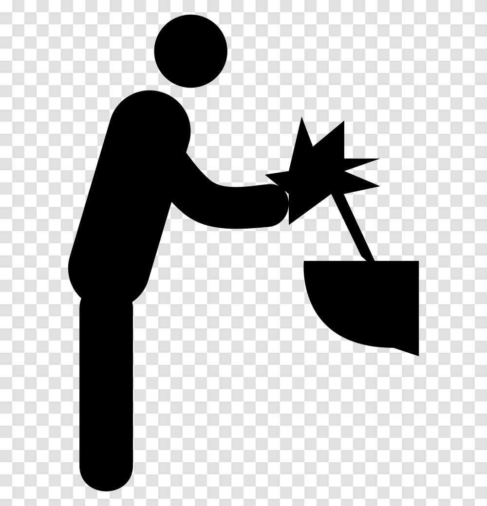 Person Washing His Hands, Stencil, Silhouette, Axe, Tool Transparent Png