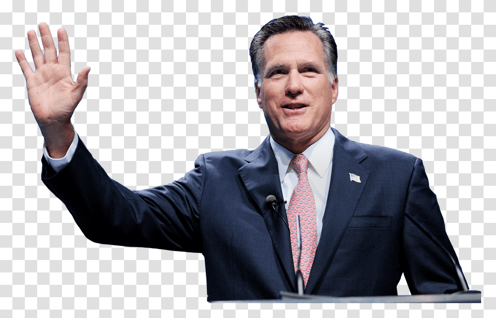 Person Waving Mitt Romney White Background, Tie, Accessories, Audience, Crowd Transparent Png