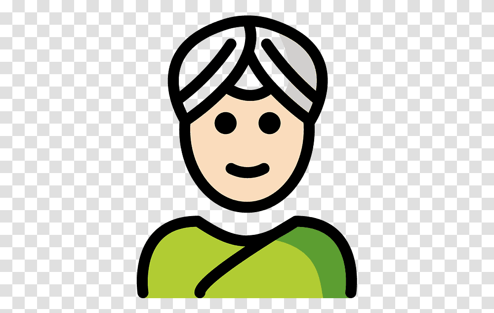 Person Wearing Turban Emoji Clipart Turban, Graphics, Face, Drawing, Stencil Transparent Png