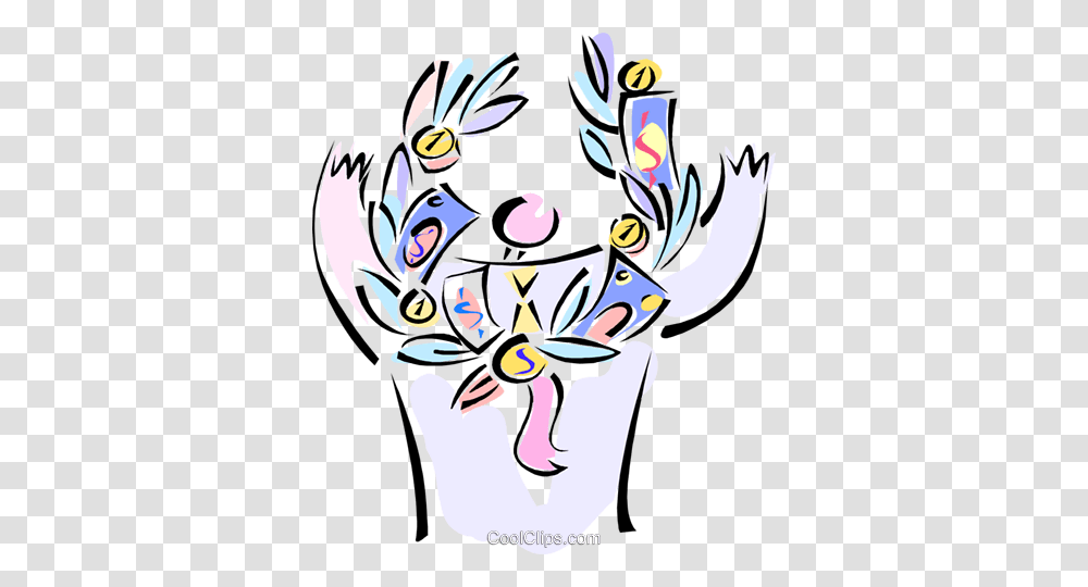 Person With A Championship Wreath Royalty Free Vector Clip Art, Performer, Doodle, Drawing Transparent Png