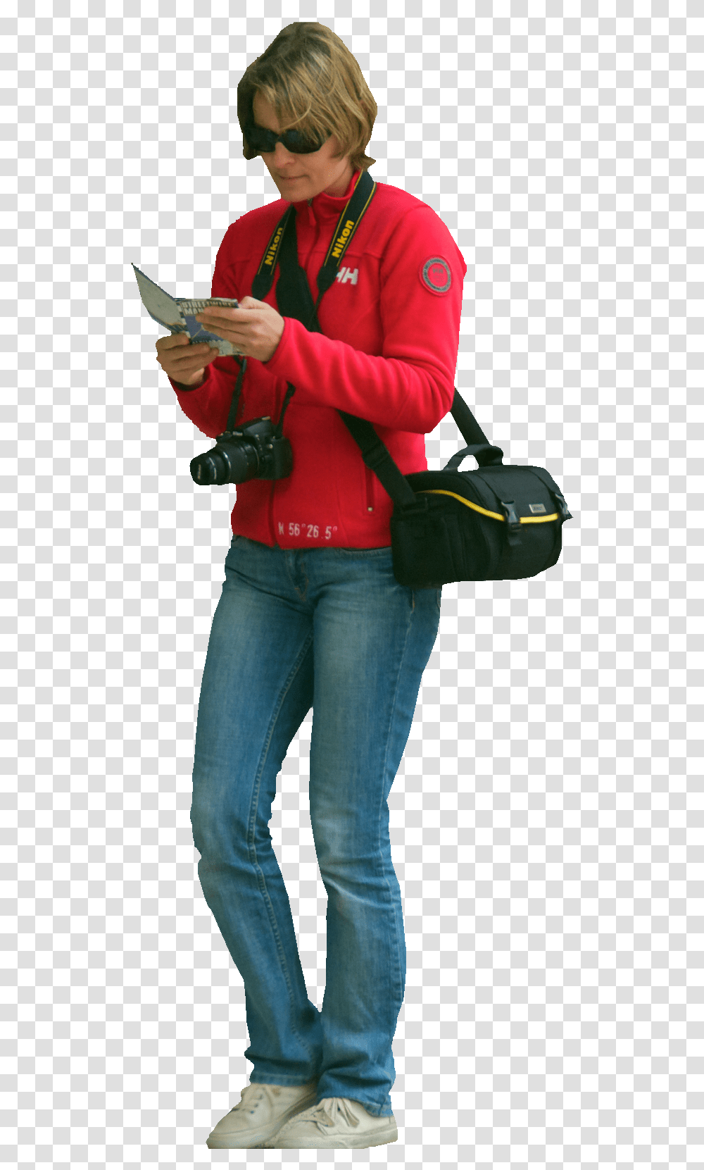Person With Camera, Pants, Jeans, Photographer Transparent Png