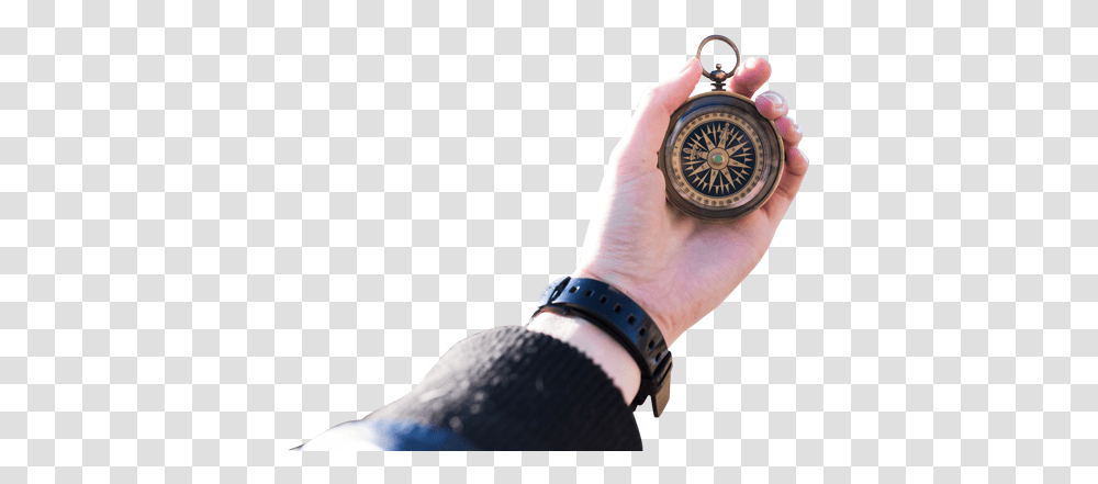 Person With Compass, Human, Wristwatch, Hand Transparent Png