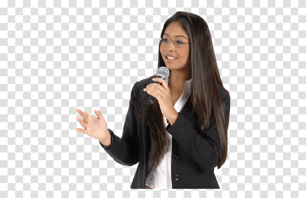 Person With Microphone, Sleeve, Long Sleeve, Finger Transparent Png