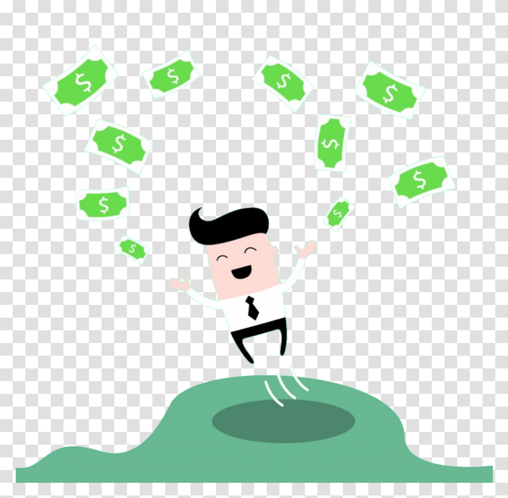 Person With Money Signs Eyes Royalty Free Stock Illustration, Recycling Symbol, Green, Outdoors, Performer Transparent Png