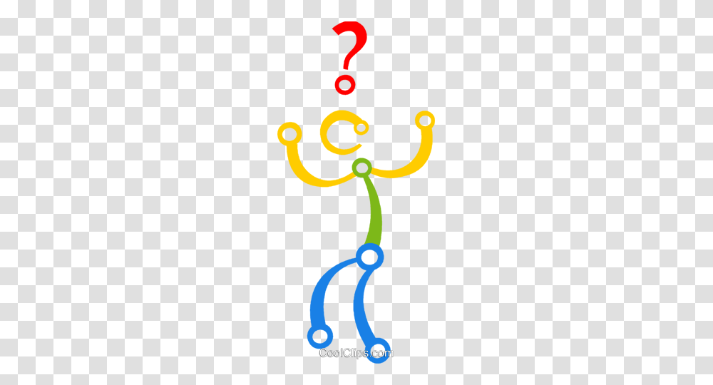 Person With Questions Royalty Free Vector Clip Art Illustration, Hook, Key, Rattle, Knot Transparent Png
