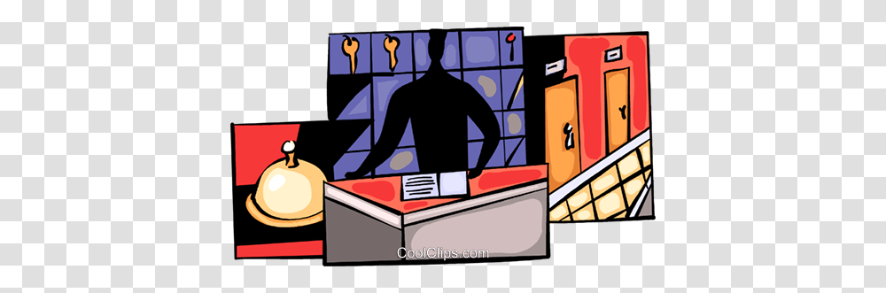 Person Working The Front Desk Of Hotel Royalty Free Vector Clip, Human, Book, Indoors Transparent Png