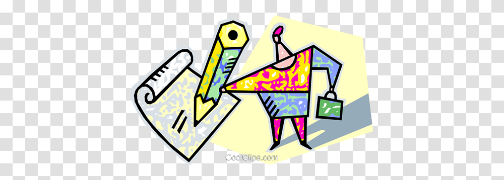 Person Writing With A Pencil Royalty Free Vector Clip Art, Drawing, Doodle, Modern Art Transparent Png