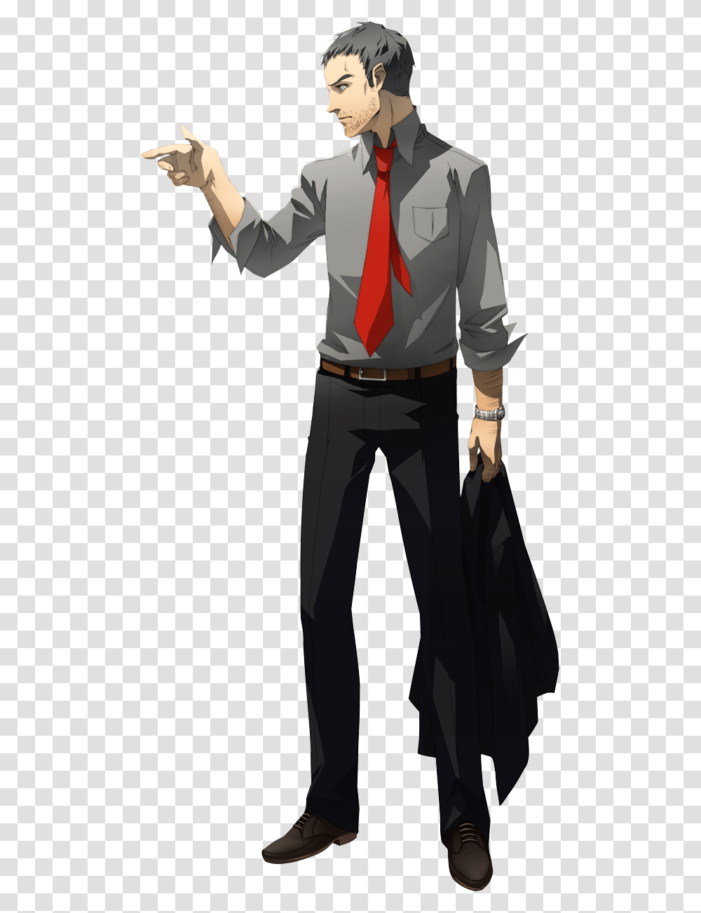 Persona 4 Ryotaro Dojima, Tie, Accessories, Costume Transparent Png