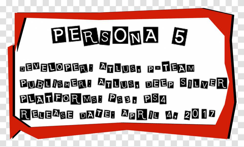 Persona 5 Attack Pik Ba, Label, Word, Advertisement Transparent Png