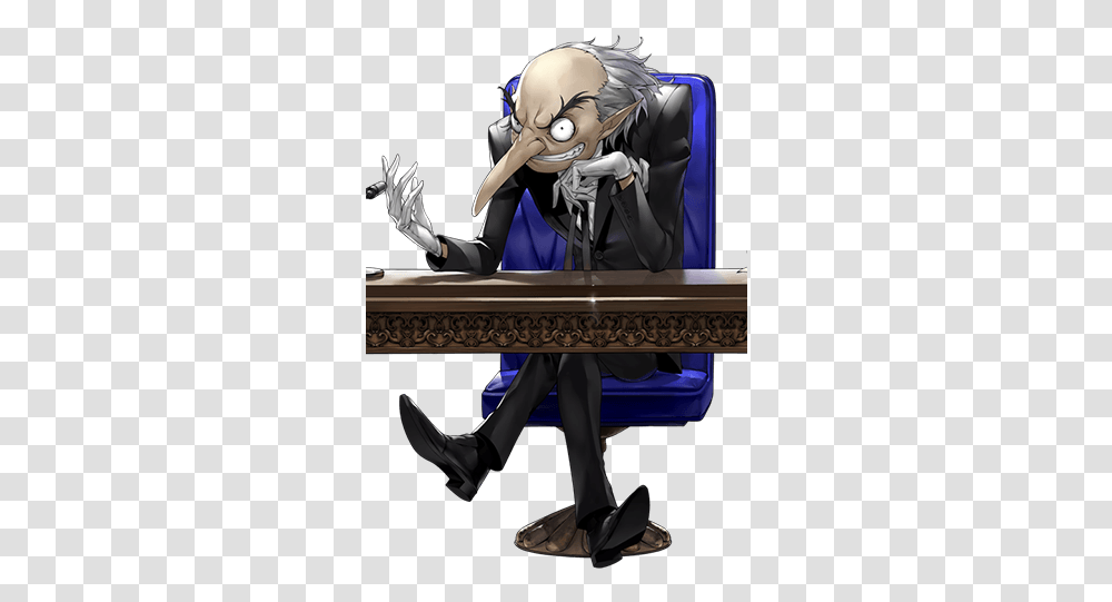 Persona 5 Confidant Cooperation Guides Abilities And Igor Persona 5 Royal, Clothing, Performer, Furniture, Cape Transparent Png