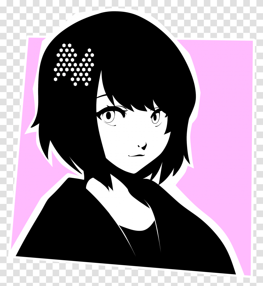 Persona 5 Icon By Kyh Soren On Newgrounds Hair Design, Comics, Book, Manga, Stencil Transparent Png