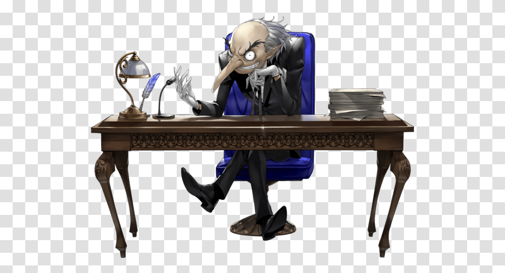 Persona 5 The Ps3 Version Is Same And You Cannot Persona 5 Royal Fanart Velvet Room Akira, Furniture, Tabletop, Desk, Clothing Transparent Png