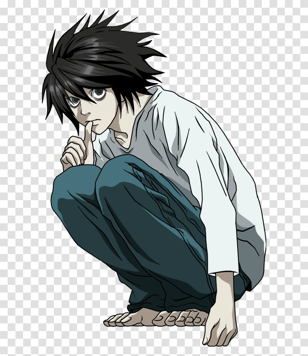 Personajes Anime 1 Image L Anime Death Note, Manga, Comics, Book, Human Transparent Png