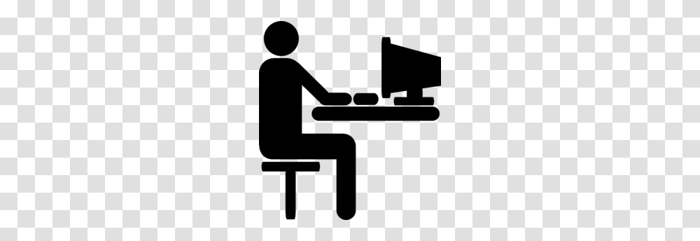 Personal Computer Clipart, Silhouette, Chair, Furniture, Musician Transparent Png