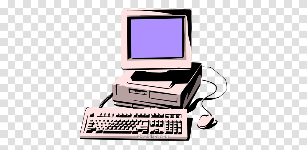 Personal Computer Royalty Free Vector Clip Art Illustration, Pc, Electronics, Monitor, Screen Transparent Png