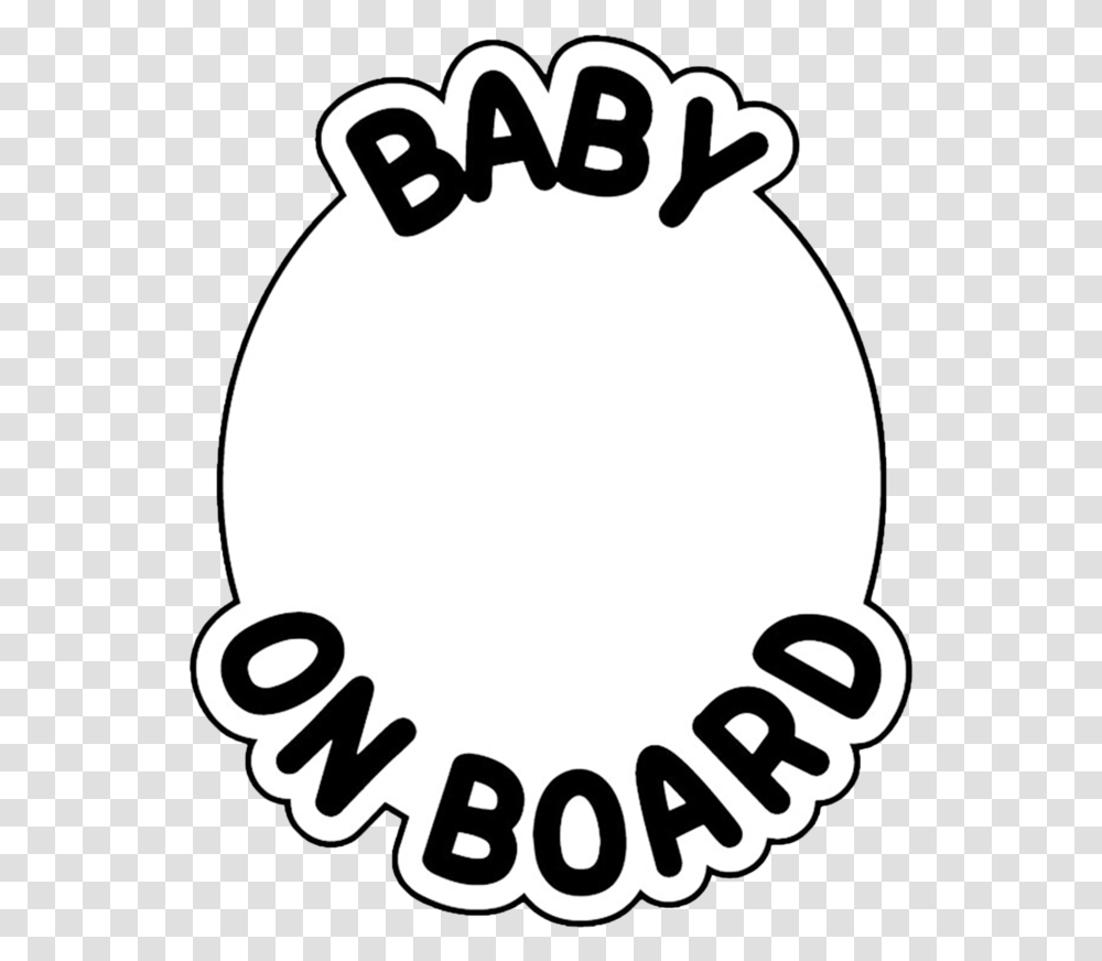 Personalised Baby On Board Baby In Car Safety Circle, Stencil, Hand, Label Transparent Png