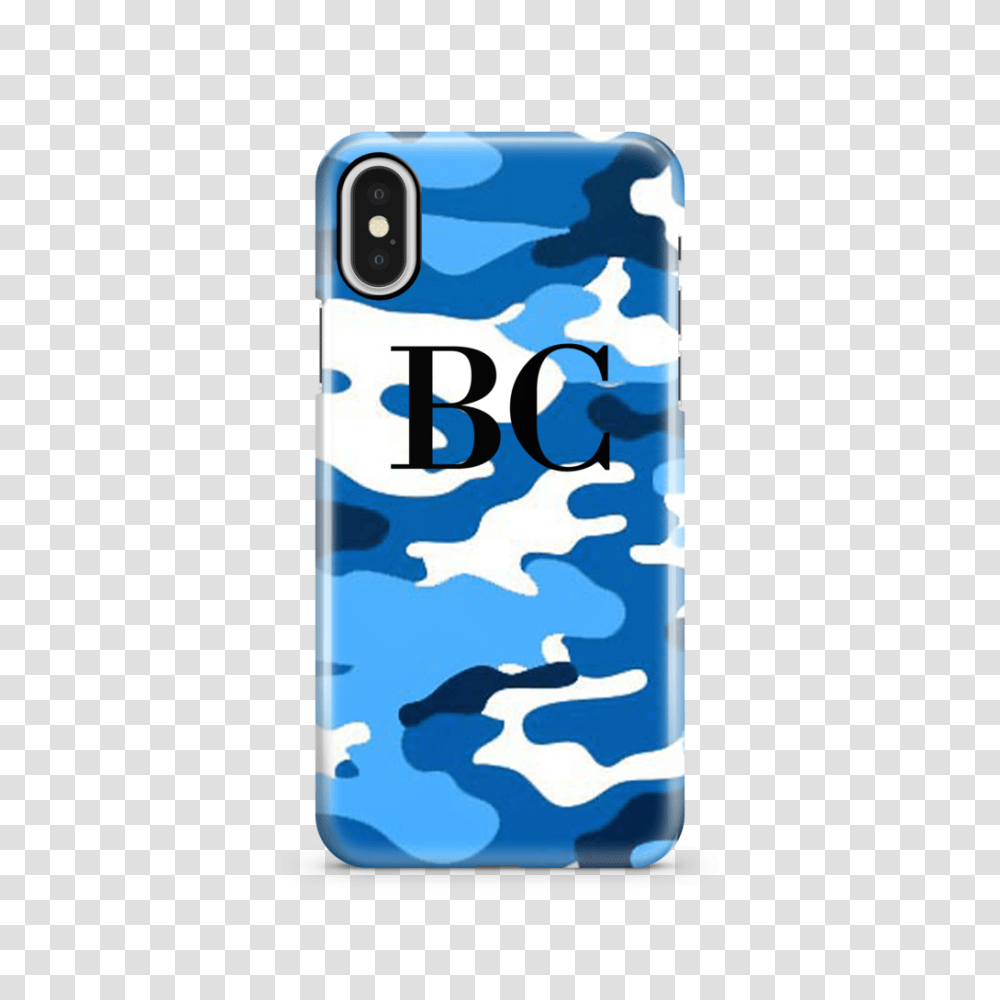 Personalised Blue Camouflage Initials Iphone X Case, Electronics, Mobile Phone, Cell Phone Transparent Png