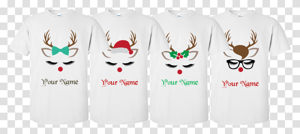 Personalised Christmas Reindeer T Reindeer Shirts With Names, Clothing, Apparel, Sleeve, Long Sleeve Transparent Png