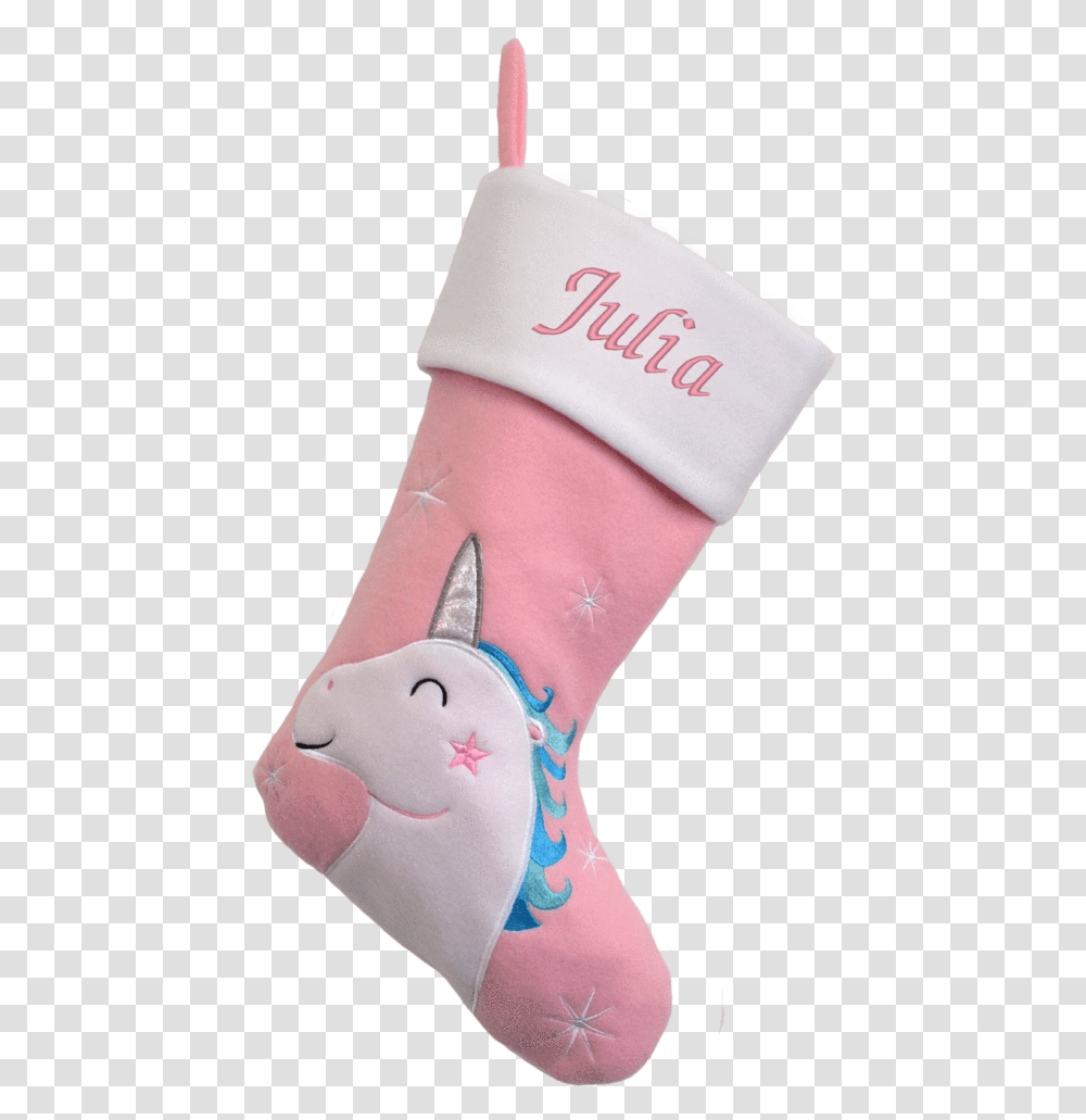 Personalised Embroidered Luxury Unicorn Christmas Stocking Stocking Christmas Unicorn, Gift, Human, Tattoo, Skin Transparent Png