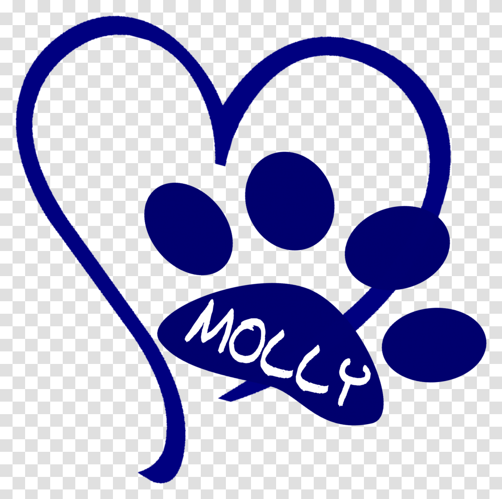 Personalised Paw Car Window Sticker Car Dog Cat Name, Heart Transparent Png