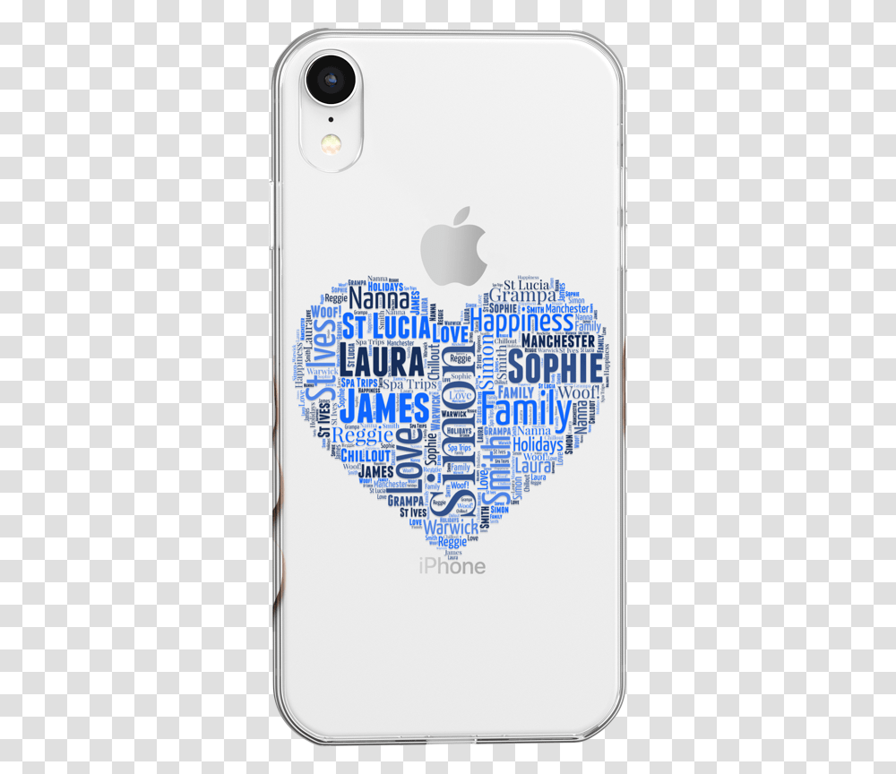 Personalised Word Art Phone Case Custom Clear Flexible Cover Iphone, Mobile Phone, Electronics, Cell Phone, Text Transparent Png