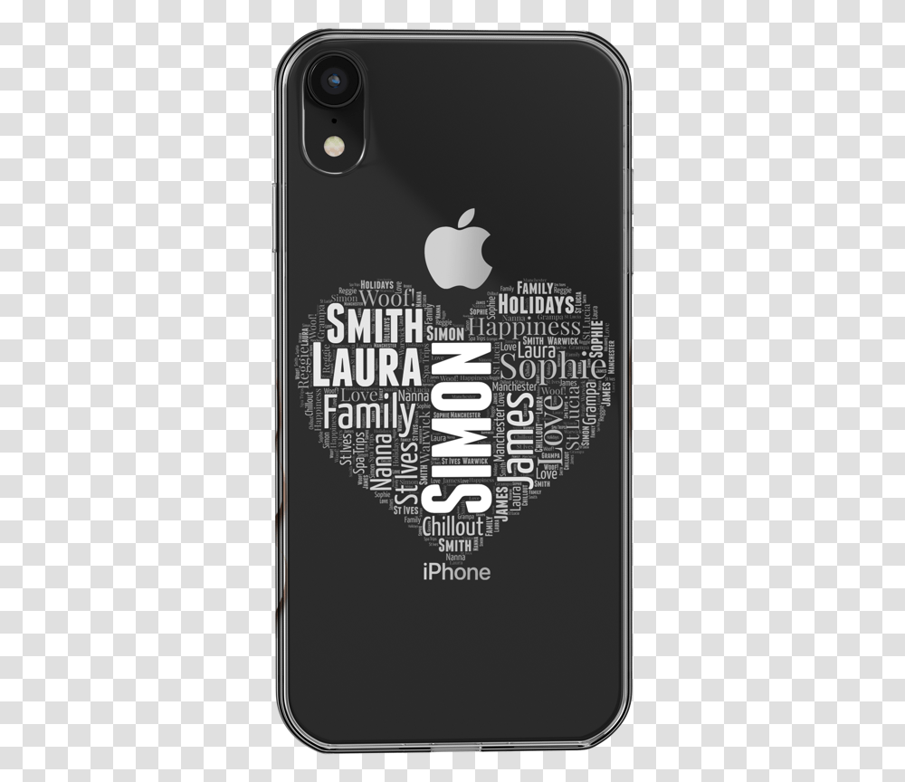 Personalised Word Art Phone Case Custom Clear Flexible Cover Mobile Phone Case, Electronics, Cell Phone, Poster, Advertisement Transparent Png